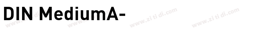DIN MediumA字体转换